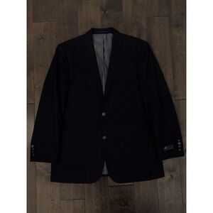 NWT Jack Nicklaus Men Black Sport Coat Blazer Silver Crest Buttons Size 42R Logo